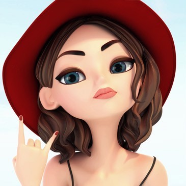 女生白底动漫手绘头像