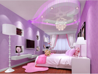 浪漫紫色卧室