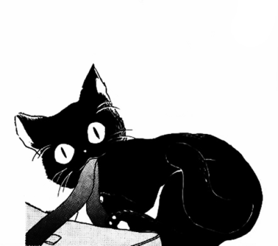 出自漫画 小孩的森林 黑白 漫画 二次元 同人 截图 原创 黑猫 猫 头像