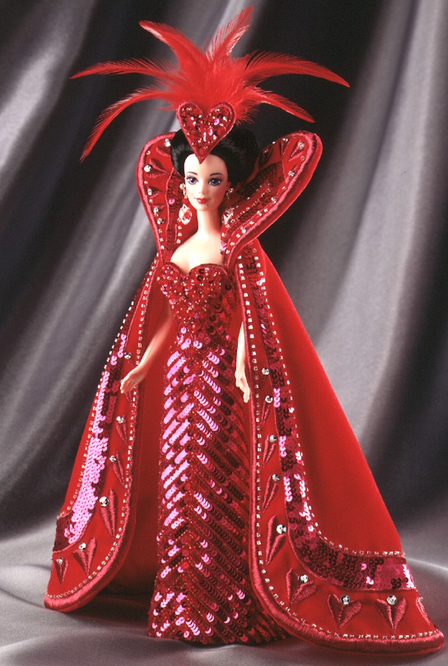 芭比娃娃 1994限量版 bob mackie queen of hearts barbie doll 红心