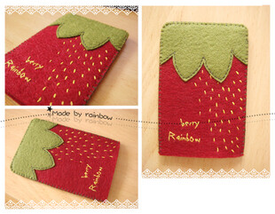创意草莓卡包!手工