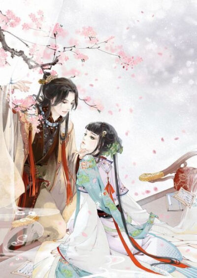 手绘,古风,水墨,人物,插画,封面,场景