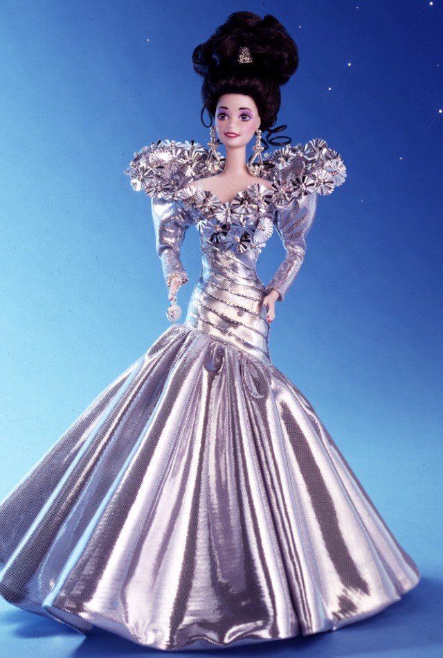 芭比娃娃1994限量版silverstarlight03barbie03doll陶瓷