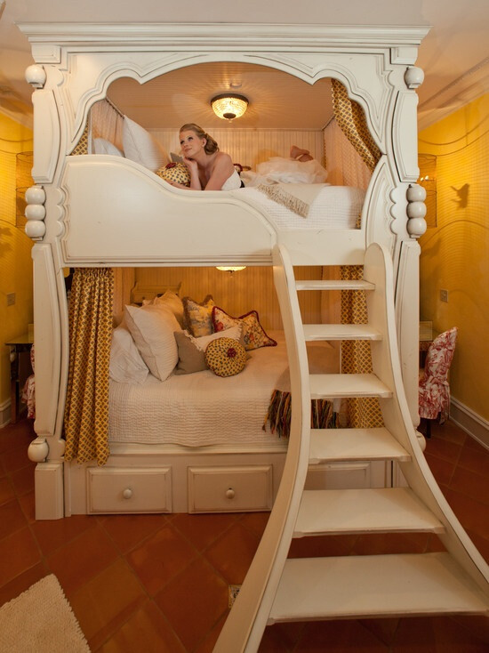 公主殿下的双人床儿童房卧室室内家居设计装修装潢参考