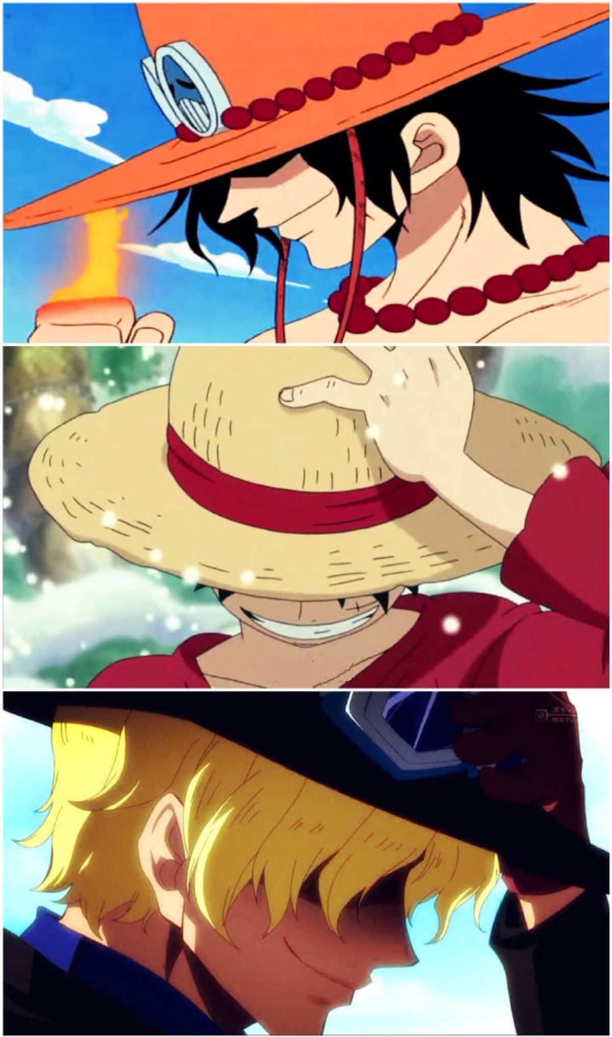 海贼王,op,one piece,三兄弟,路飞,艾斯qaq,萨博