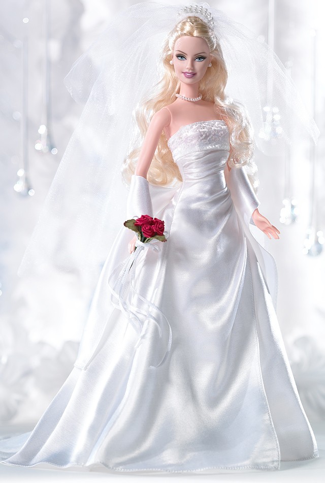 芭比娃娃 2005限量版 david's bridal eternal barbie doll 婚纱 新娘