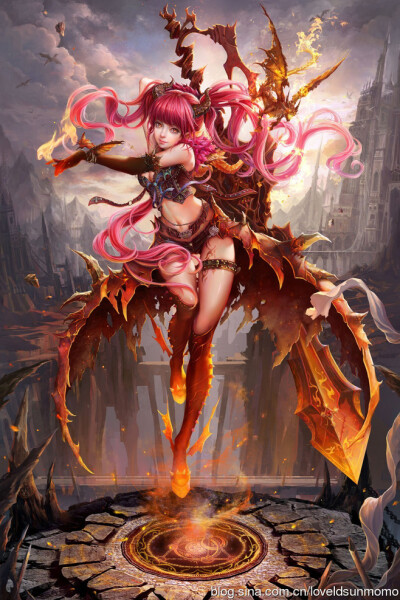 游戏原画 cg风 厚涂 插画 壁纸 女子 鼠绘 史诗风 萝莉