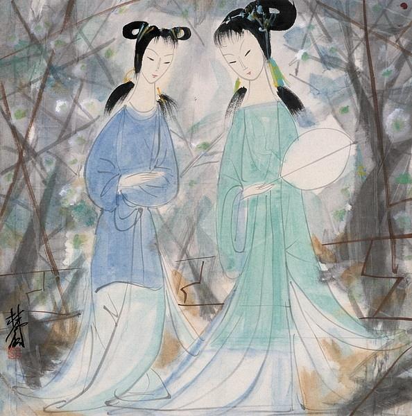 林风眠仕女图