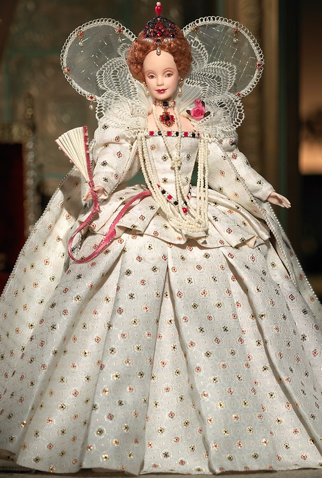 芭比娃娃 2004限量版 queen elizabeth i barbie doll 伊丽莎白一世