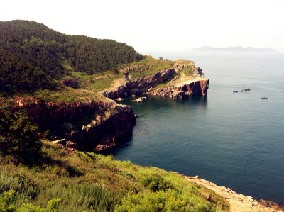 南隍城岛,和一个好朋友一起去海边散步