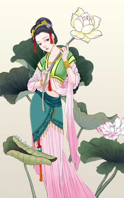古风 唯美 动漫 插画