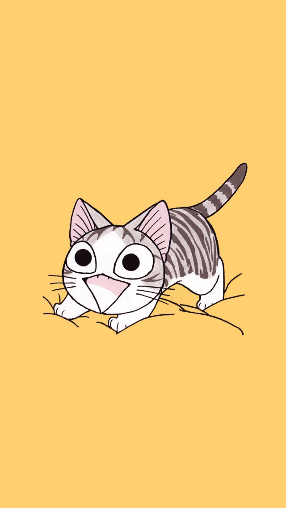 卡通起司猫可爱高清图片桌面壁纸 -桌面天下（Desktx.com）