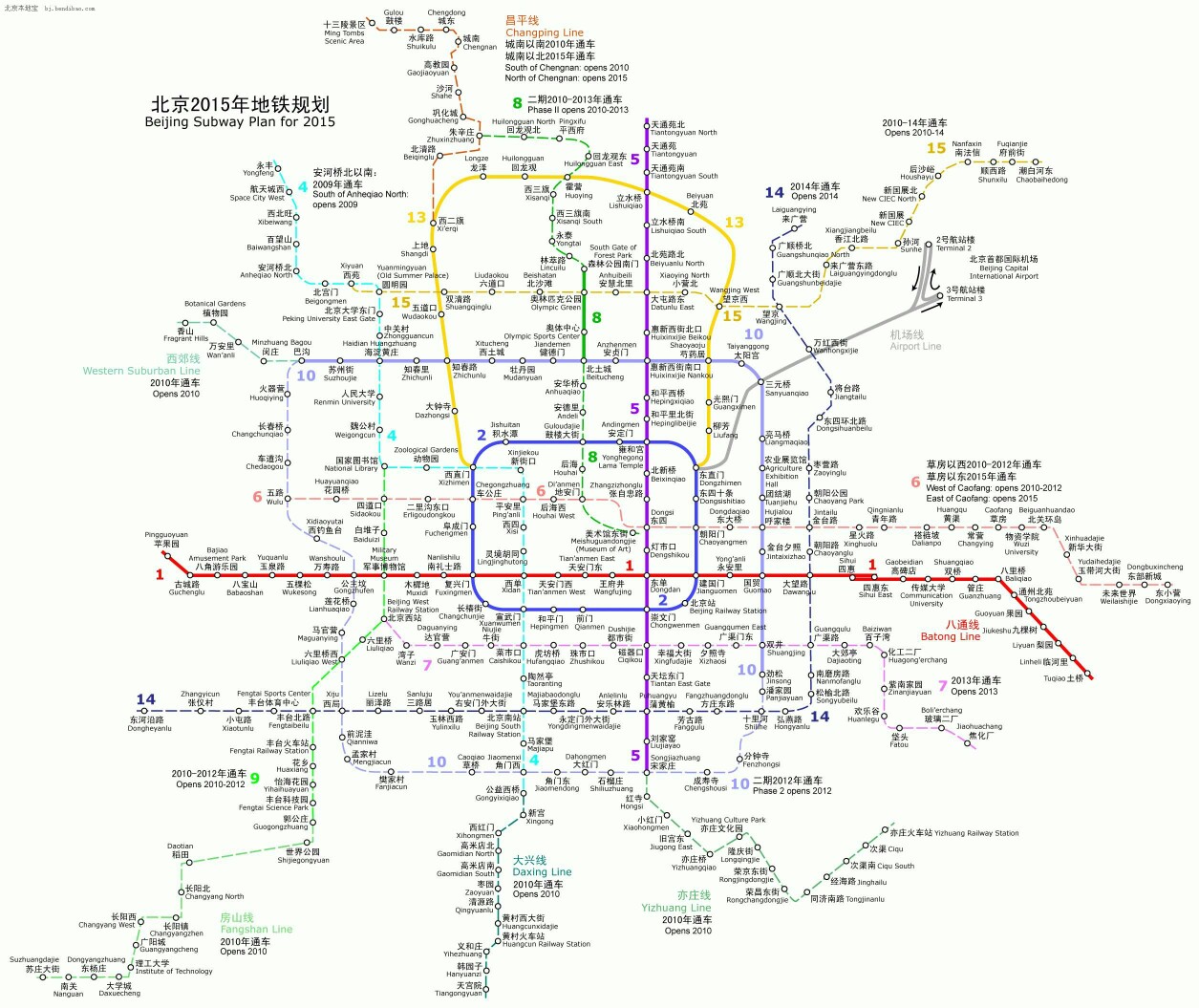 2015北京地铁线路图 _花千树0125