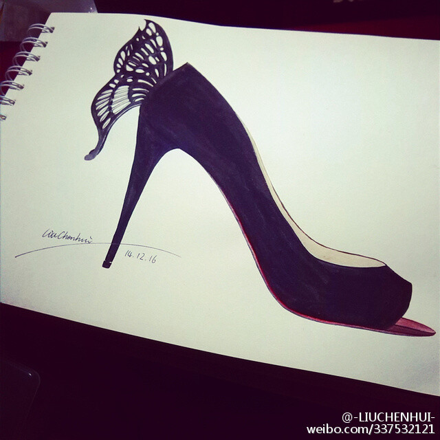 14/12/16 high heels 手绘高跟鞋 -liuchenhui