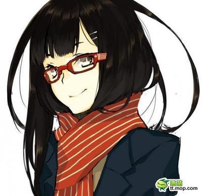 二次元眼镜妹 卡通眼镜娘 动漫戴眼镜的女生,专辑里图片尺寸齐全~!