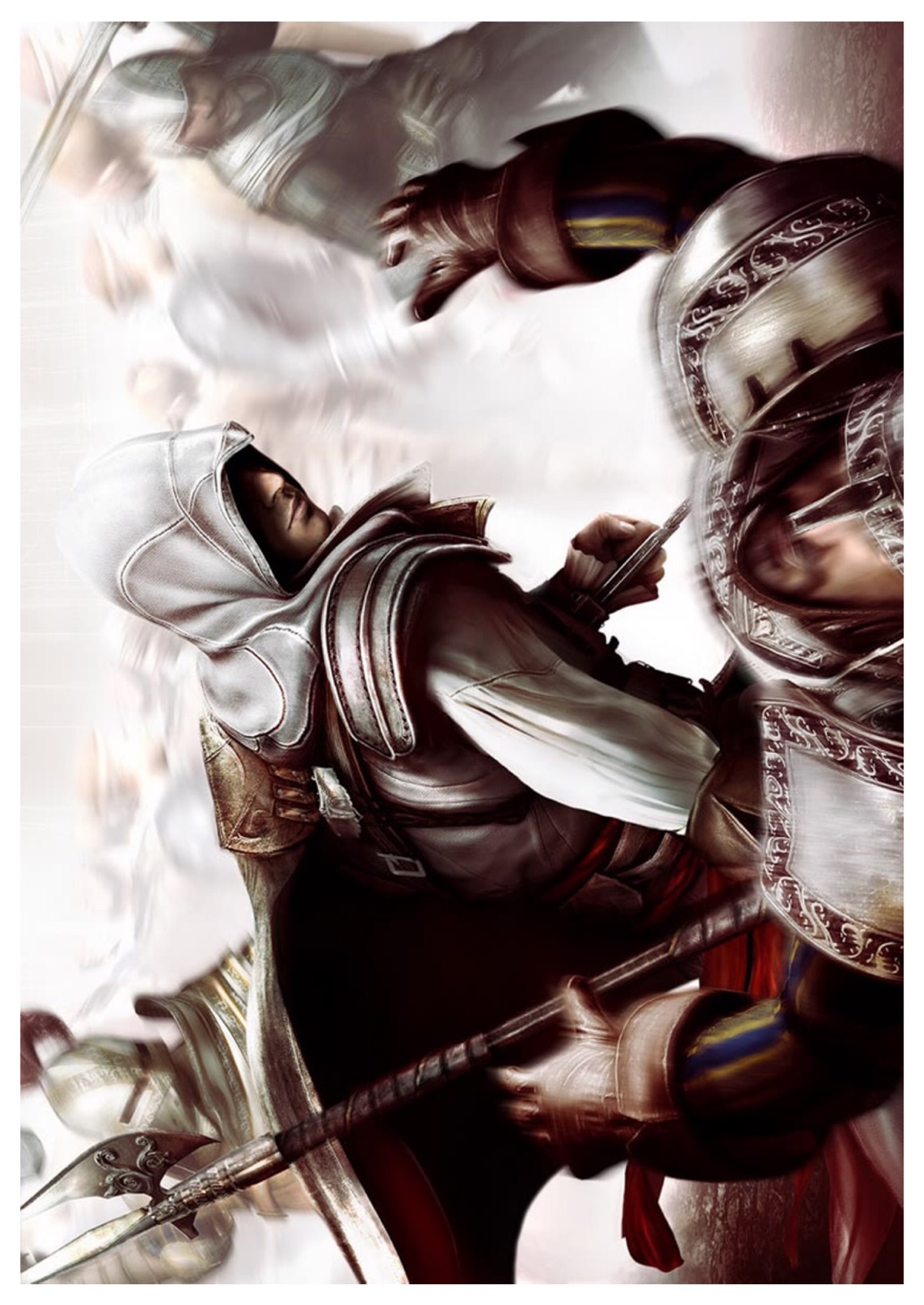 艾吉奥逐渐蜕变为成熟坚毅的刺客,勇敢地踏上了与圣殿骑士战斗,夺取