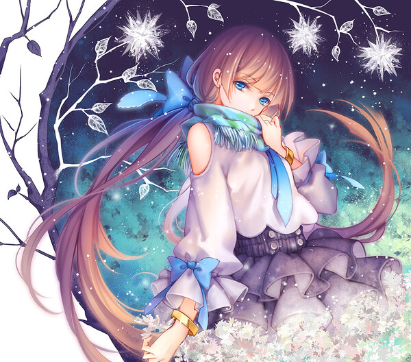 p站 美少女 原创 插画 冬天 雪花 壁纸 萌 因未经画师同意 不得商用