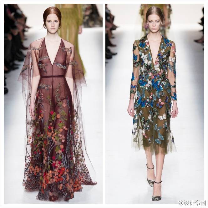 valentino 秋冬高级成衣系列,仙子般的纱裙