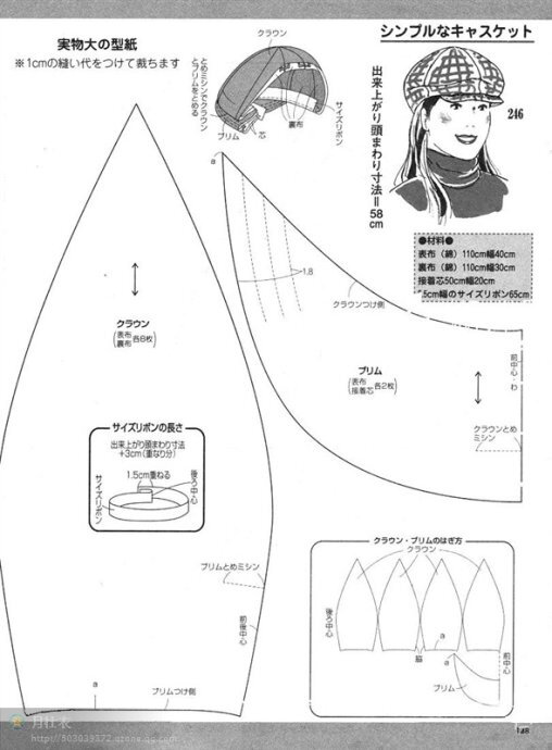 帽子纸样