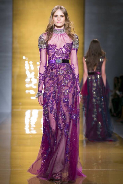 reem acra f/w 2015 华丽复古的宫廷风 时装周 服饰风尚