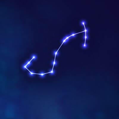 天蝎座 好看发光的星座连线图