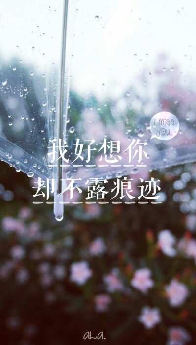 ala自制 文字壁纸励志温暖 上海下了好久的雨了 你那里呢 我好想你 却