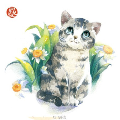 卡通画 可爱小猫咪