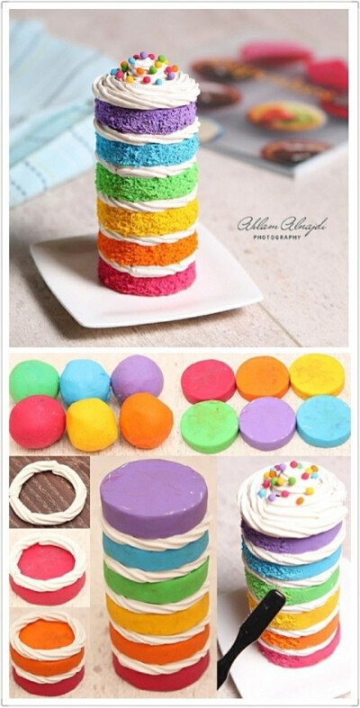 粘土制作彩虹蛋糕