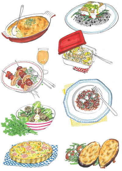 (漫画美食 手帐插画)