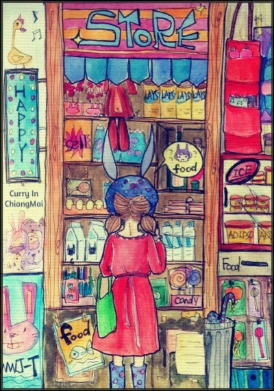 手绘 商店