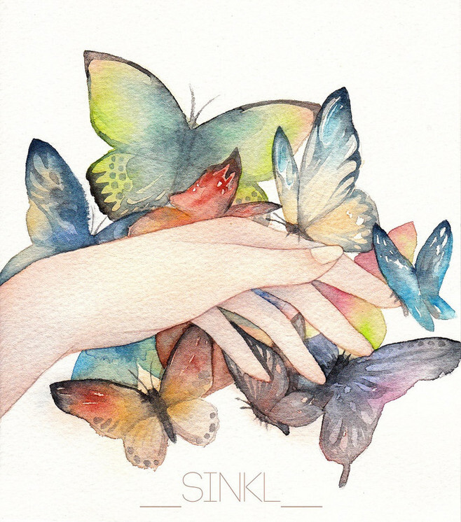 色彩 水彩 手绘 铅笔 彩铅 彩色 可爱 插画 艺术 动漫(画) 黑白 植物