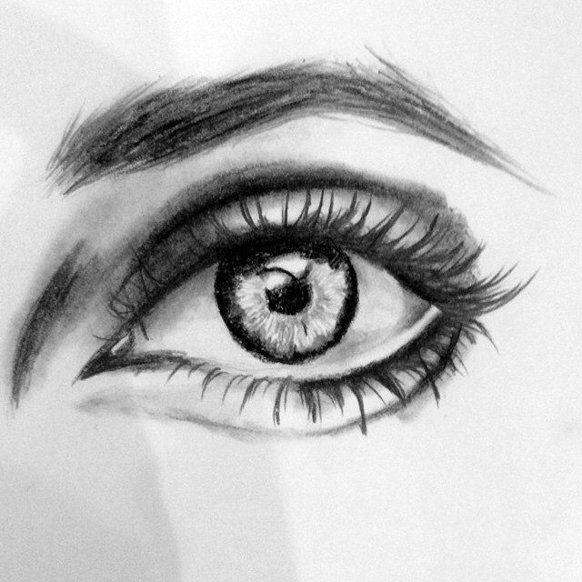 绘画设计艺术铅笔手绘眼睛素描人物美