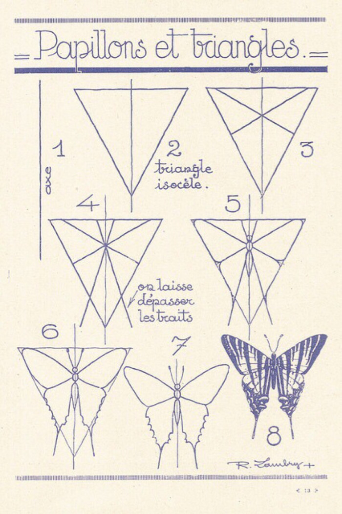 巧用三角形画蝴蝶 堆糖 美图壁纸兴趣社区