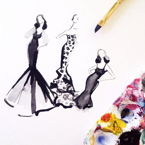 jeanette getrost fashion illustrations.