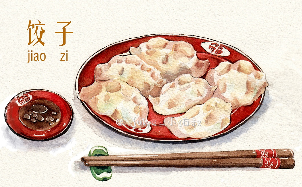 原创中国传统美食,饺子.