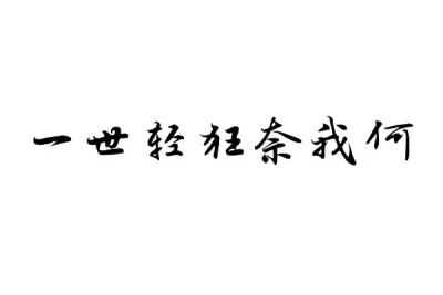 橡皮章 黑白 排字 素材 一世轻狂奈我何 po主酷帅狂霸拽 字章 字体