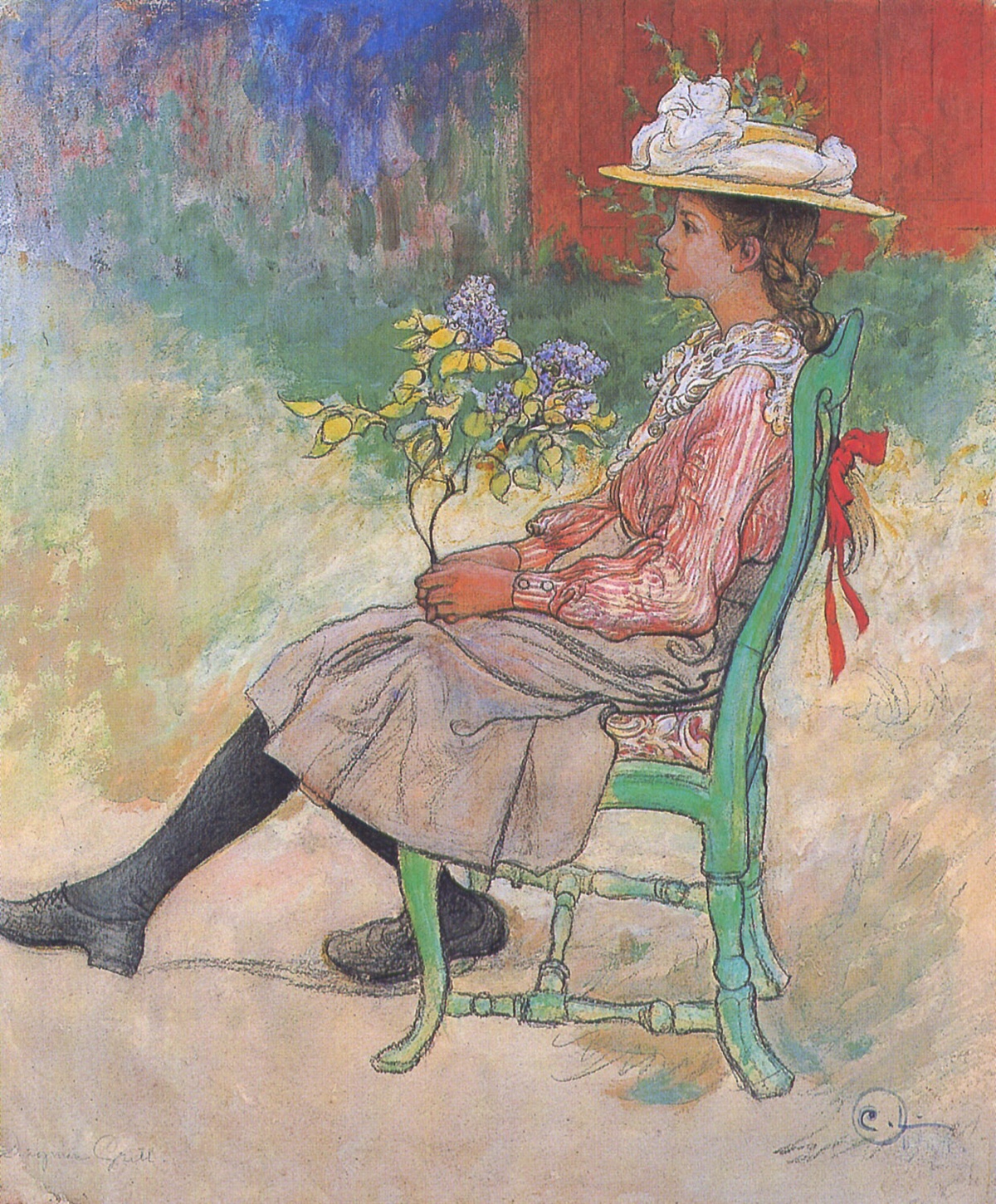 art by carl larsson (1909).- "dagmar grill."