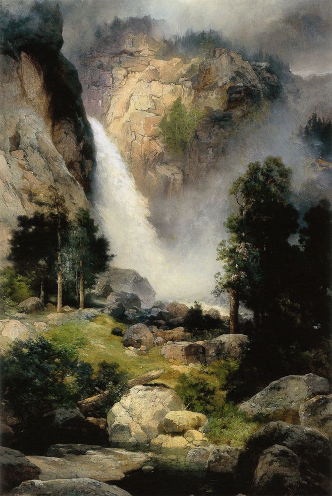 美国艺术家托马斯·莫兰(thomas moran) 风景画作.