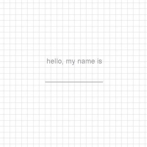 手机空间 微信朋友圈背景壁纸 hello my name is~~ 黑白 线条 简约 有