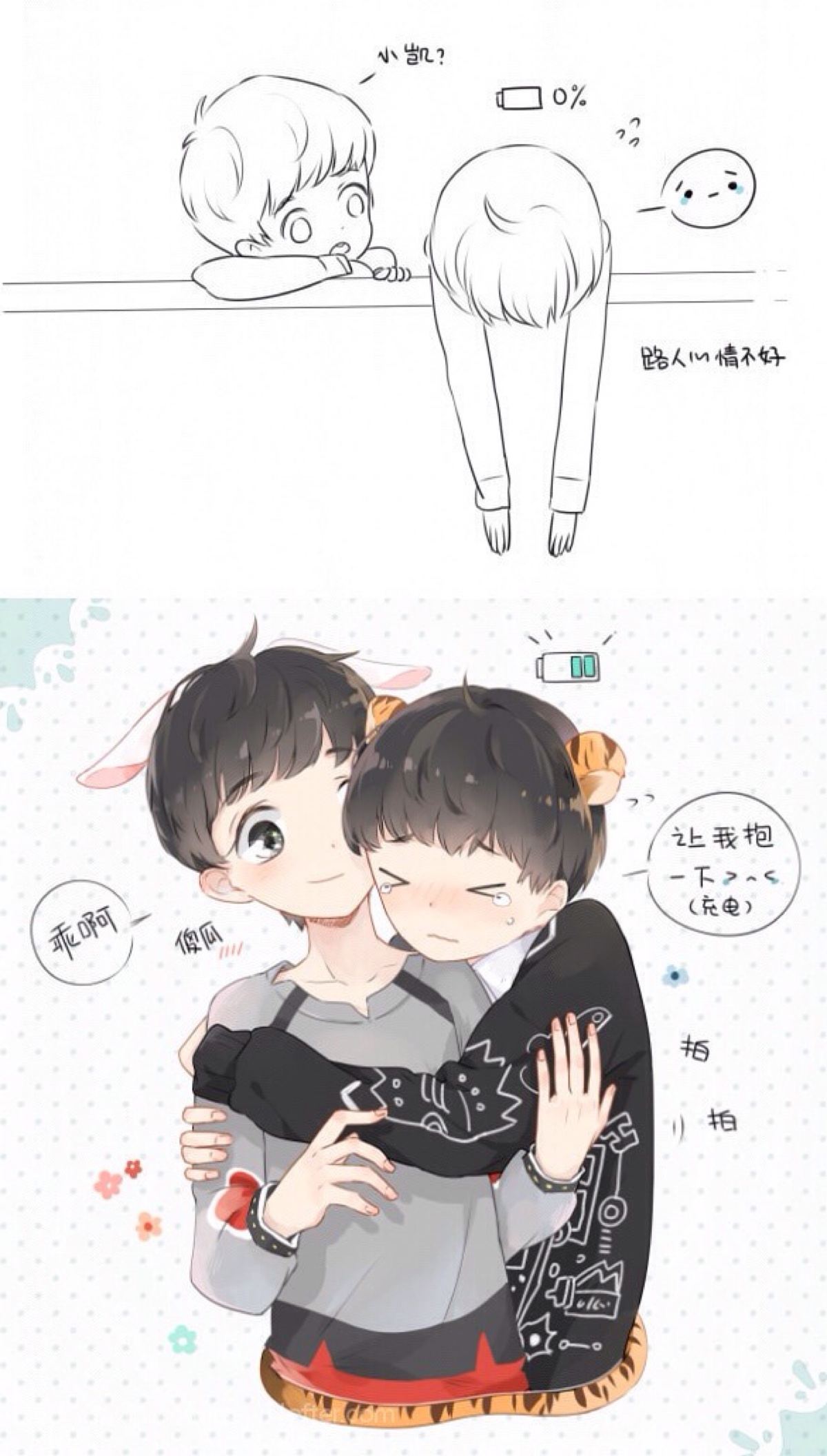 王俊凯#tfboys#王源 凯源 论小老虎如何充电