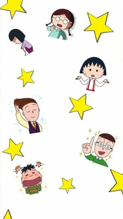 樱桃小丸子～卡通平铺～壁纸