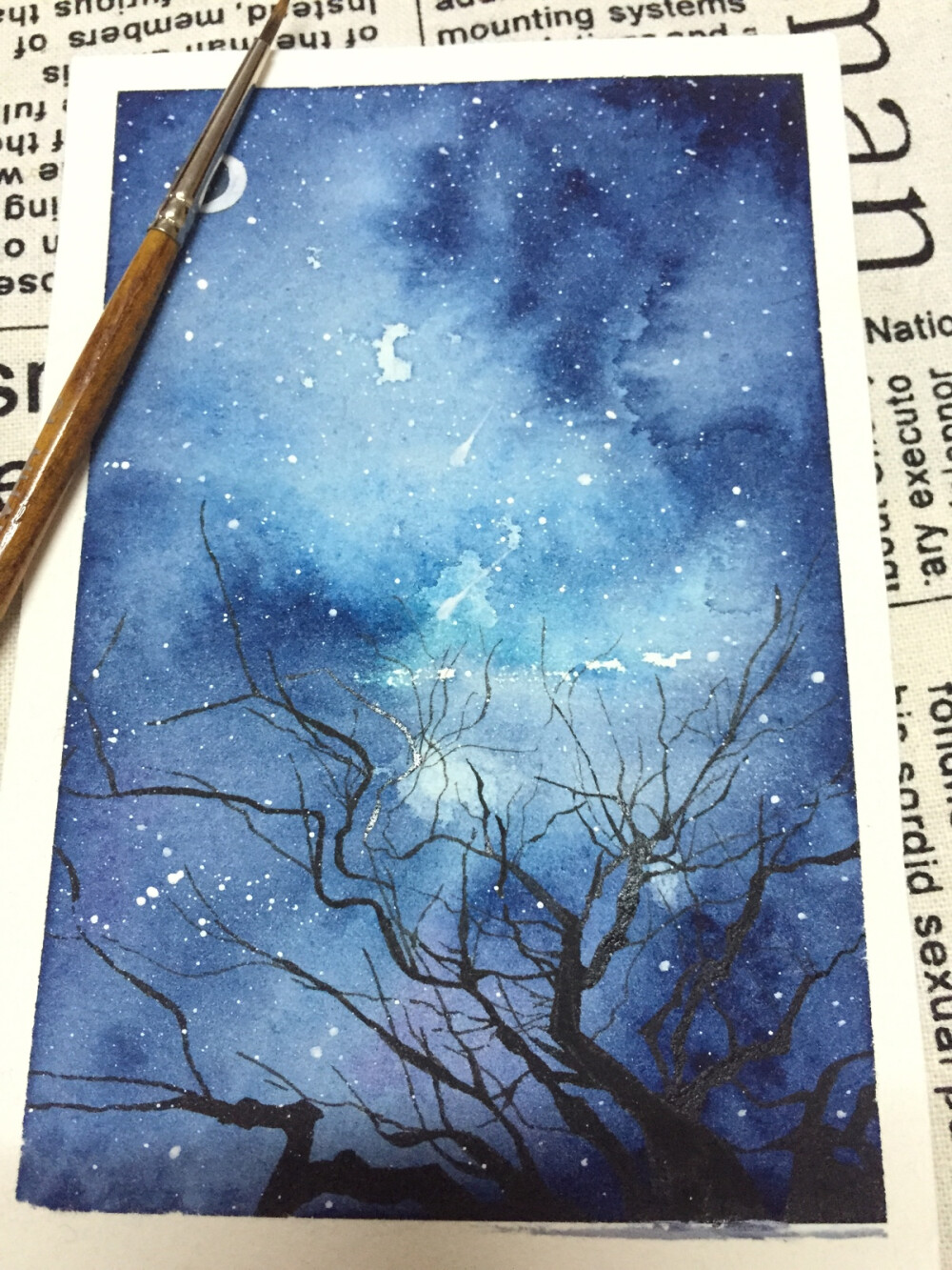 重新上传,之星空树影