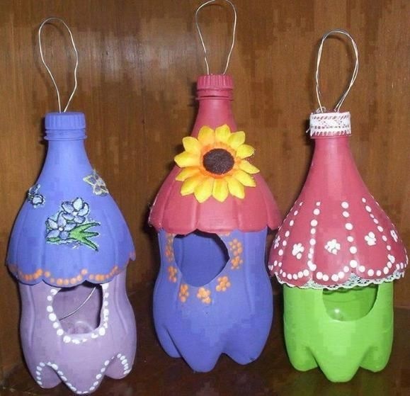 童趣创意塑料瓶鸟窝