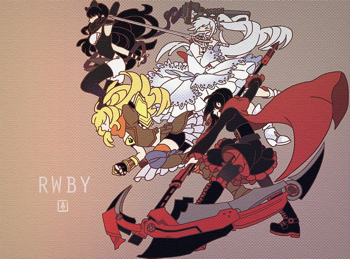 动漫 插画 少女 封面 头像 人物 p站 二次元 壁纸 原创 rwby 四人 p站