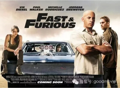 保罗·沃克主演电影系列: 《速度与激情4》2009年.