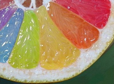 彩虹,水果蜜柚甜橙(ˉ『ˉ)