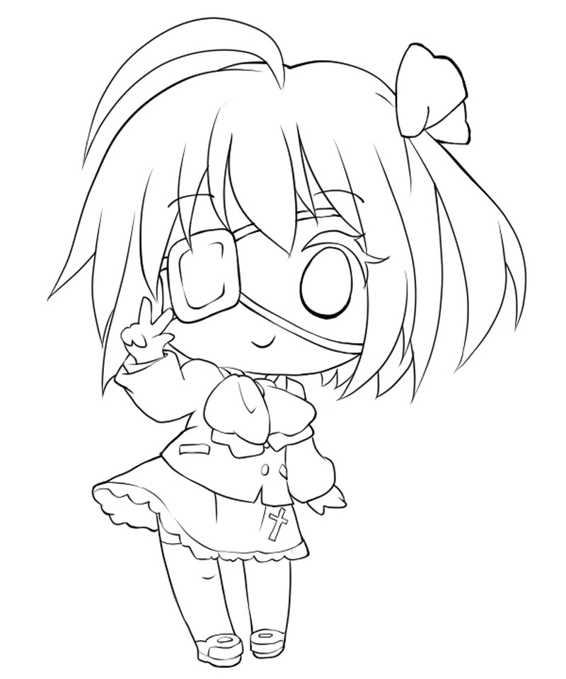 线稿白描铅笔画