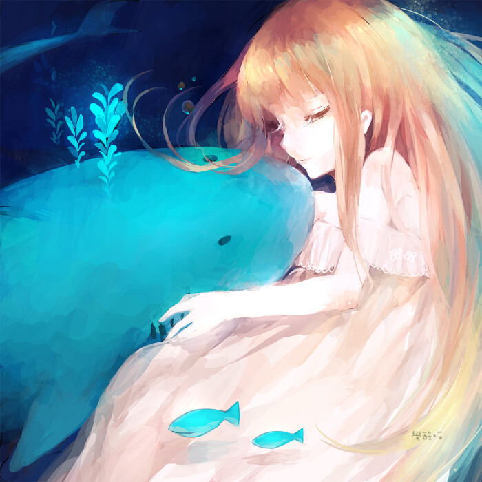 油画/少女/唯美