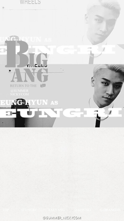 bigbang#强势回归~#黑白#原创壁纸#微博:summer-nikyycom