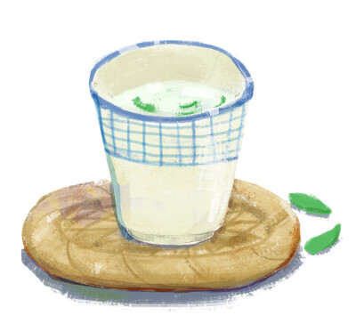 水粉彩铅 美食食物 饮料新品 插图插画 涂鸦绘图 吃货福利 牛奶 元气